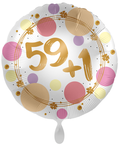 Folienballon - Das Alter ist nur eine Zahl 59+1 - ø 43cm